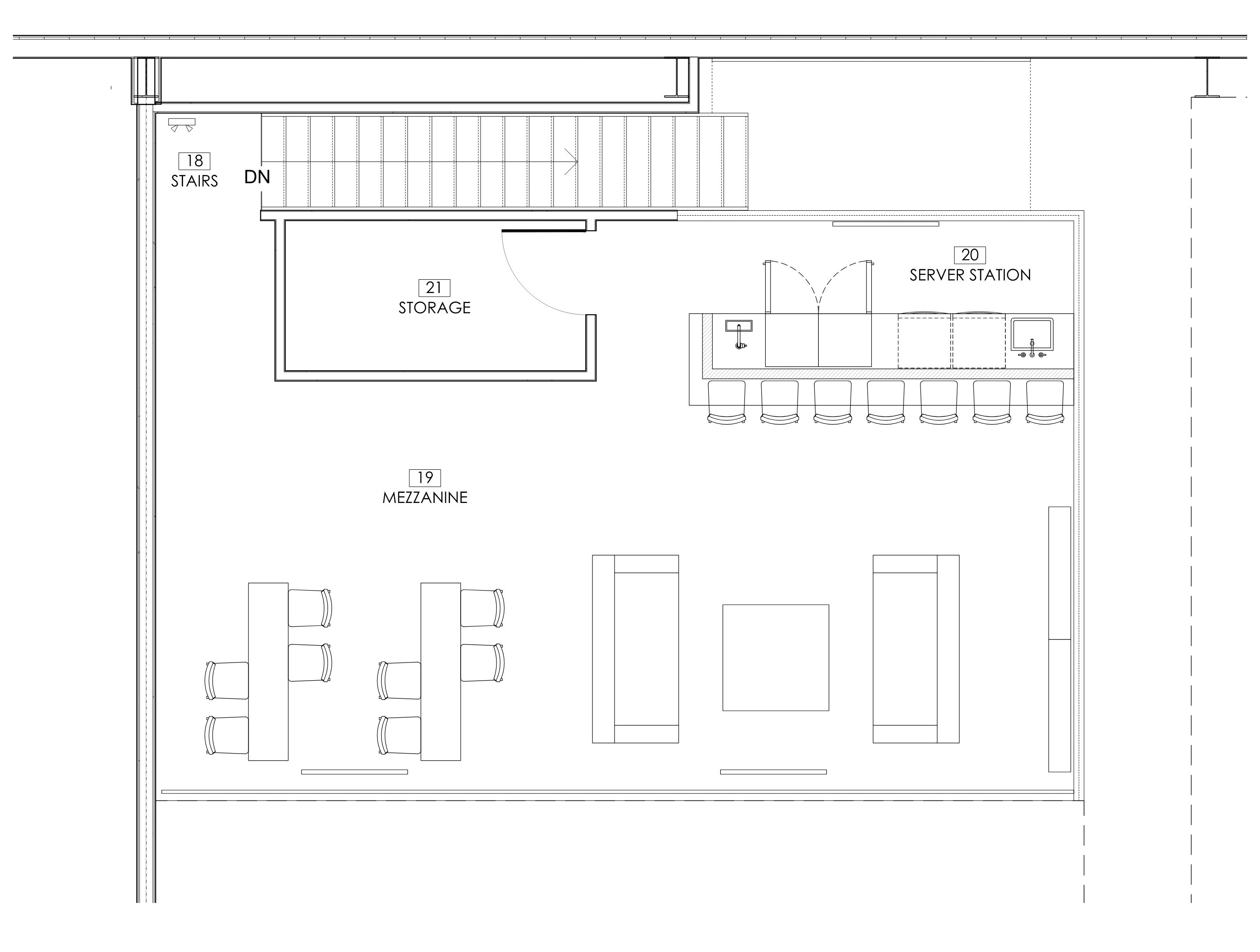 Trounce Padel Club – Second Floor & Mezzanine Floorplan